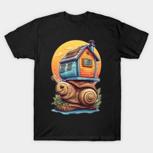 Slow & Steady Threads: Embrace Life's Journey with Cheerful Snail Tees T-Shirt